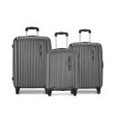 Safari Polycarbonate Glimpse 4W Set of 3 (56 Cm + 69 Cm + 79 Cm) Gunmetal Grey Hardshellsided Inline Trolley Bag, H-75 Centimeters, Small...