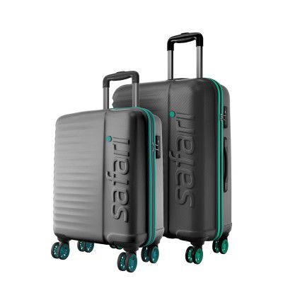 Safari Polycarbonate Spinner Insignia 8 Wheels Set of 2(Cabin + Medium) Trolley Bags