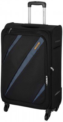 Safari Polyester 64 cms Black Suitcase  