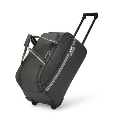 Safari Polyester in-Line Skate Sprinter Cabin Size Duffle Trolley Bag, 5 Years Warranty, Grey, 55Cm