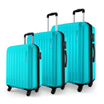 Safari Polypropylene 360 Degree Genius Alley Set Of 3 (Cabin + Medium + Large) Trolley Bags