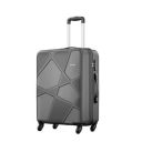 Safari Polypropylene (Pp) Pentagon Hardside Medium Size Check-in Luggage Suitcase Spinner Trolley Bags for Travel Dark Grey Color 66Cm...
