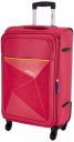 Safari Prisma 65 Cms Polyester Red Check-In 4 wheels Soft Suitcase - 25.6 Inches...
