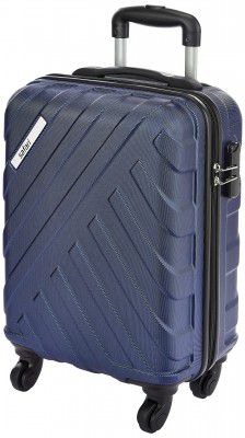 Safari RAY 53 Cms Small Cabin Polypropylene Hard Sided 4 Wheels 360 Degree Wheeling System Luggage/Suitcase/Trolley Bag, Midnight Blue