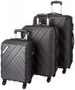 Safari RAY Polycarbonate Combo Set of Small,Medium and Large Check in- Black Hardsided Luggage (RAY 3P Combo 4W Black) (RAY3P4WBLK)...