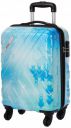 Safari Ray Voyage 53 Cms Small Cabin Polycarbonate (Pc) Hard Sided 4 Wheels 360 Degree Wheeling System Printed Luggage/Speed_Wheel Suitcase/Trolley Bag (Blue)...