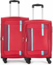SAFARI  Soft Body Set of 2 Luggage - DAPPER SET 4W - Red...