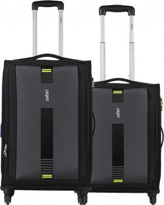 SAFARI Soft Body Set of 2 Luggage - GAMMA - Black