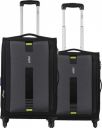 SAFARI Soft Body Set of 2 Luggage - GAMMA - Black...