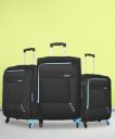 SAFARI  Soft Body Set of 3 Luggage - Star set of 3 Luggage Combo - Black...