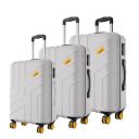 Safari Stratos 8 Wheels Set of 3 Trolley Bags, Hard Case Polycarbonate...