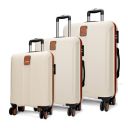 Safari Thorium Royale 8 Wheels Set of 3 Trolley Bags Hard Case Polycarbonate Luggage, TSA Lock, Wet Pouch Organized Interior, Suitcase for Travel, Trolley Bags for International Travel, Vanilla Tan...