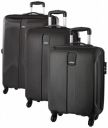 Safari Thorium Sharp Antiscratch 55, 65 & 77 Cms Small, Medium & Large Polycarbonate Soft Sided 4 Spinner Wheels Speed_Wheel Suitcase Black...