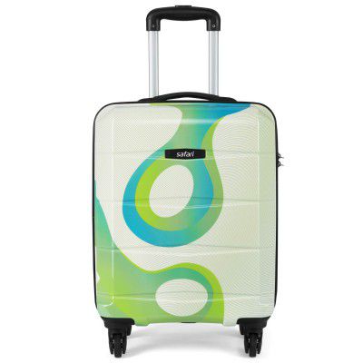 Safari Tiffany 55 Cms Small Cabin Trolley Bag Hard Case Polycarbonate 4 Wheels 360 Degree Wheeling System Luggage, Multicolour