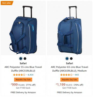 Safari Travel bags up to 75% off
