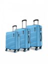 Safari Zuno Set Of 3 Textured Hard-Sided Trolley Bags...