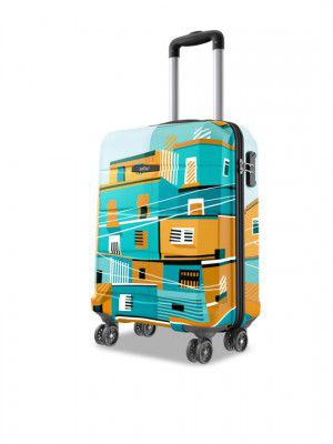SafariOasis Neo Printed 8-Wheel Hard-Sided Cabin Trolley Bag