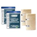 safent SAFE0046-SET-2 Cotton Crepe Bandage - 2 Inch - (5Cm*4.5M) (Set of 2) (Beige)...