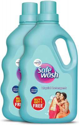 Safewash Liquid Detergent by Wipro, 500ml (Buy 1 Get 1 Free)