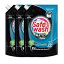 Safewash Top Load Matic 1L Refill Pouch Pack of 3 Premium Liquid Detergent with Colour-Protect Technology| 2X Stain Removal | For All Types of Fabrics...