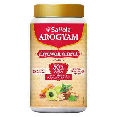 Saffola Arogyam Chyawanamrut includes Chyawanprash, haldi & Ayushkwath Kadha ingredients - 1.25 kg