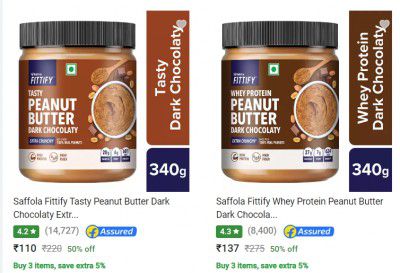 Saffola Fittify Peanut Butter Upto 69% Off