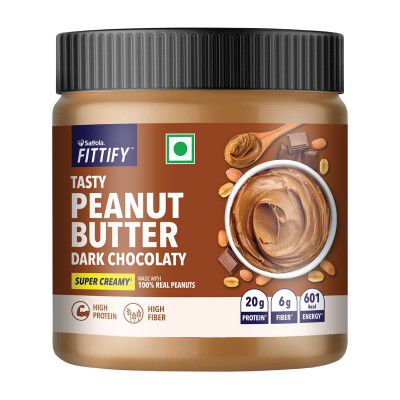 Saffola FITTIFY Tasty Peanut Butter | Dark Chocolaty | Super Creamy | 340g