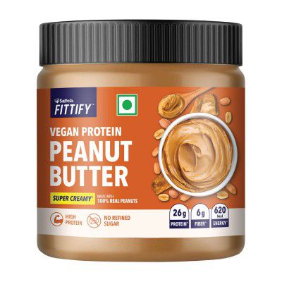 Saffola FITTIFY Vegan Protein Peanut Butter | Super Creamy | 340g