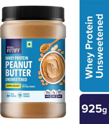 Saffola Fittify Whey Protein Peanut Butter Unsweetended Super Creamy 925 g