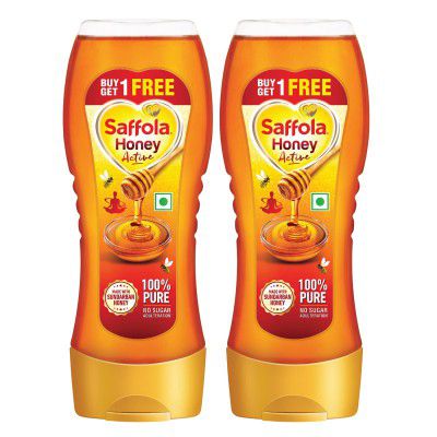 Saffola Honey Active Made with Sundarban Forest Honey | Pack 2 x 350g