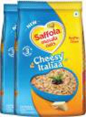 Saffola Masala Oats Cheesy Italian, Healthy & Tasty, Anytime Snack Pouch  (2 x 400 g)