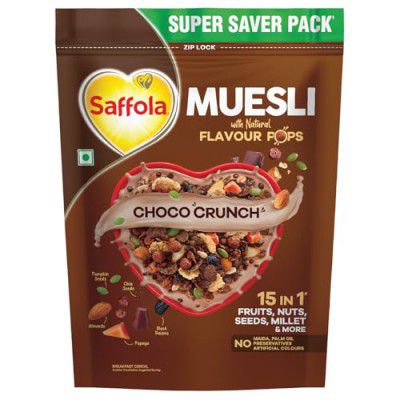 Saffola Muesli Choco Crunch with Flavour Pops, 700 gm 