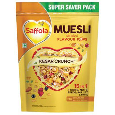 Saffola Muesli Kesar Crunch with Flavour Pops, 700 gm