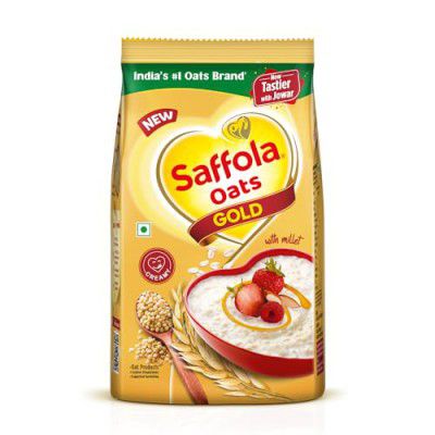 Saffola Oats Gold, Rolled Oats with Jowar Millet | Healthy Cereal for weight loss | 1500g