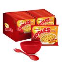 Saffola Oodles, Instant Noodles, Ring Shape, Yummy Masala Flavour, No Maida, Whole Grain Oats, SNACKPACK OFFER, FREE Bowl and Spork, 14 x 53g Pouch (14 Serves), White...