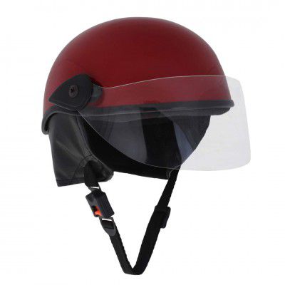 Sage Square Adjustable Junior Helmet for Kids Baby Safety and Comfort (3-12 Years, Red Glossy)
