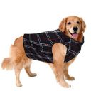 Sage Square Crazy Printed Dog T-Shirt, Ultra Soft & Light Weight (XXSmall - 10 inch) (Black Check Print)...