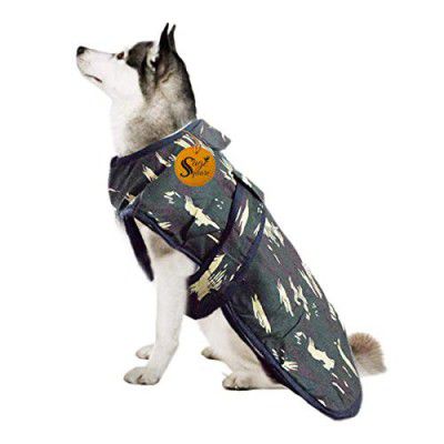 Sage Square Dog Winter Camo Coat, Extra Warm Dog Army Print Jacket, Windproof Dog Cold Weather Coats, Stylish & Cozy Dog Jacket (Small - 12 Inches, Camouflage)