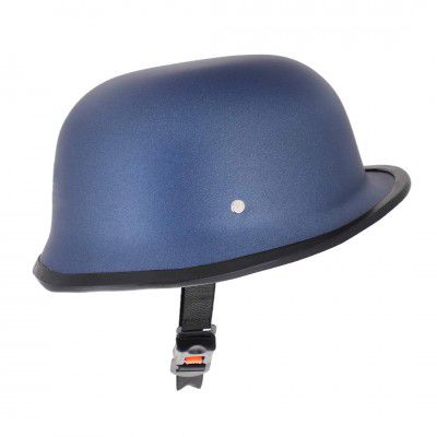 Sage Square German Retro Styled World War Inspire Half Helmet for Royal Enfield (Small, Blue Matte) (Non-Motorized)
