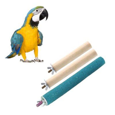 Sage Square Normal & Sand Perch Combo of 6, 10 & 12 inches Natural Wood Rough Sand Perches Grinding Nail(Pack of 3)
