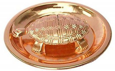 Sai Amrut Metal Tortoise, Turtle with Plate Vastu Feng Sui Yantra Decorative Showpiece - 4 cm  (Metal, Copper)