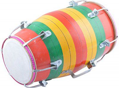 SAI MUSICAL BD-001 1 Piece Baby Dholak - Screw Type- Multi-Colour