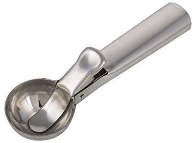 Sakoraware Stainless Steel Easy Trigger Icecream Scoop |ice Cream Spoon - 1 Piece Silver Color