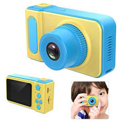 Saleshop365® Kids Camera Digital Cameras Children for Birthday Toy Gifts 4-12 Year Old Kid Action Camera Toddler Video Recorder 1080P IPS 2 Inch Shockproof