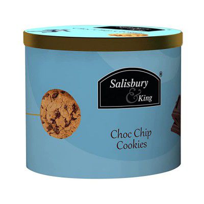 Salisbury & King - Choc Chip Cookies - 400g Round Gift Tin