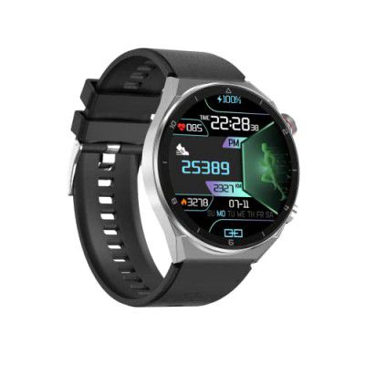 Salora uWear Smartwatch with 1.5” Round Display, BT Calling (Silver+Black)