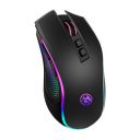 Salpido SG-M350 Dual Mode Gaming Mouse 2.4G Wireless and Bluetooth, 7 Programmable Buttons, 4 Level DPI Range, RGB Lights, Huano Switch, 10G Acceleration, 700mAh Rechargeable Battery (Black Matte UV)...