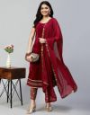 Samah  Women Velvet Kurta Pant Dupatta Set...