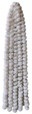 SAMJHI Premium Handmade Marigold Flower Garland for Decoration (White, Pack of 1)