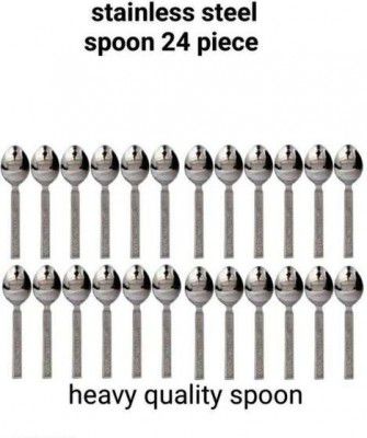 Sammyimpact Ninki Fresh Premium Stainless Steel Spoon Set Steel Table Spoon Set (Pack of 24)